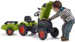 Polkutraktori perävaunulla Falk Claas Arion 2041C, vihreä hinta ja tiedot | Poikien lelut | hobbyhall.fi