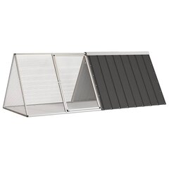 Kanihäkki antrasiitti 504,5x80,5x71 cm galvanoitu teräs hinta ja tiedot | Kuljetushäkit ja kuljetuslaatikot | hobbyhall.fi