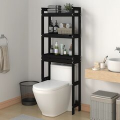 WC-teline musta 63x26x171 cm täysi mänty hinta ja tiedot | Kylpyhuoneen sisustus | hobbyhall.fi