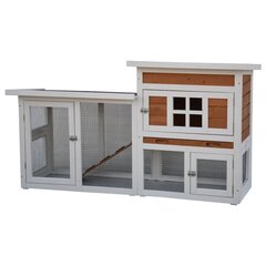 @Pet Kaninkoppi Villa valkoinen ja ruskea 147x50x80 cm hinta ja tiedot | Kuljetushäkit ja kuljetuslaatikot | hobbyhall.fi