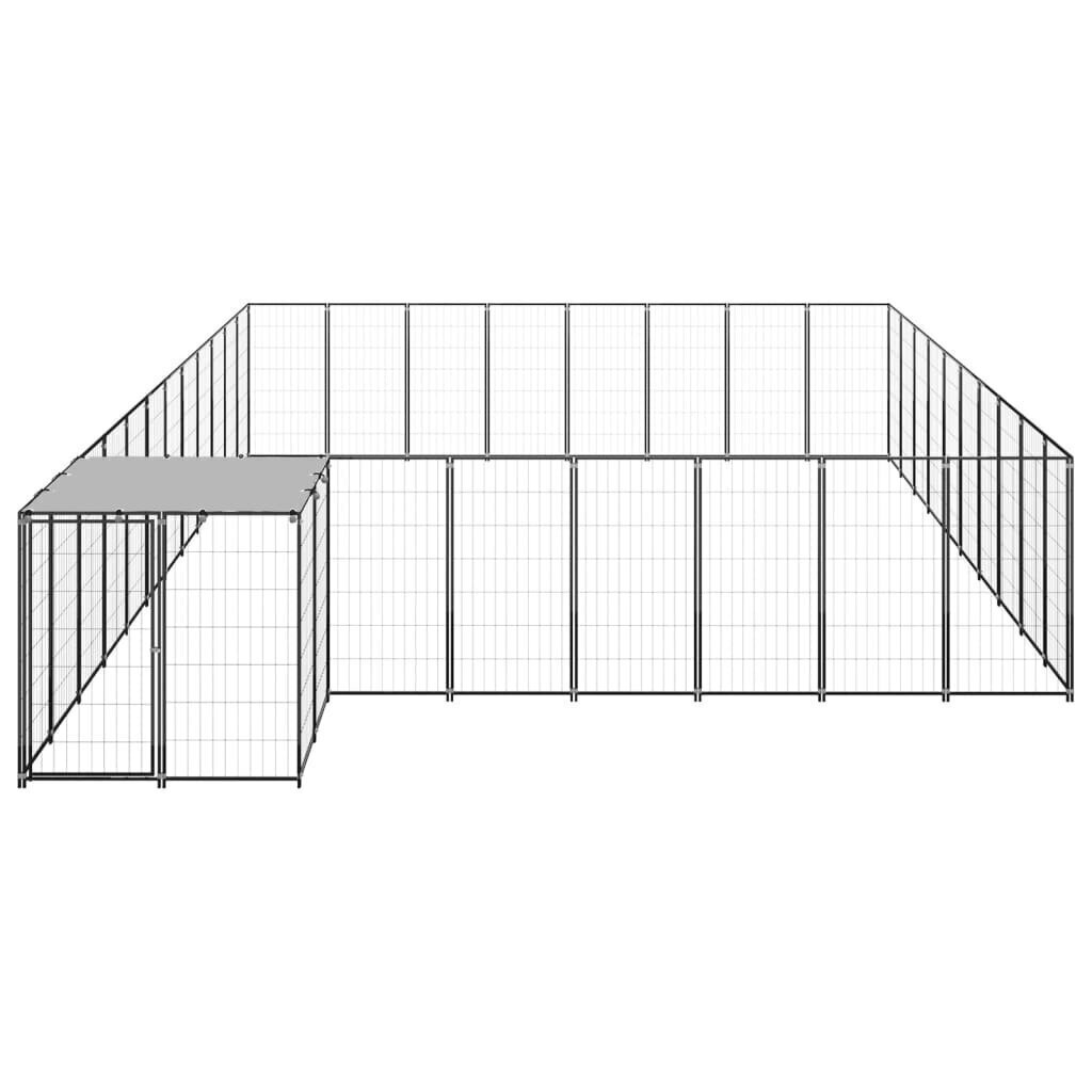 Koiranhäkki musta 25,41 m² teräs hinta ja tiedot | Pedit ja pesät | hobbyhall.fi