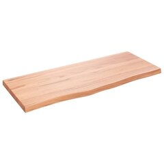 Seinähylly vaaleanruskea 100x40x(2-4) cm käsitelty täystammi hinta ja tiedot | Hyllyt | hobbyhall.fi