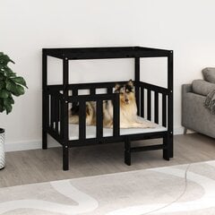 Koiransänky musta 105,5x83,5x100 cm täysi mänty hinta ja tiedot | Pedit ja pesät | hobbyhall.fi