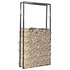 Polttopuuteline musta 100x25x200 cm teräs hinta ja tiedot | Piharakennukset | hobbyhall.fi