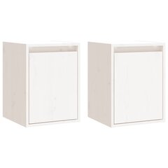 Seinäkaapit 2 kpl valkoinen 30x30x40 cm täysi mänty hinta ja tiedot | Hyllyt | hobbyhall.fi