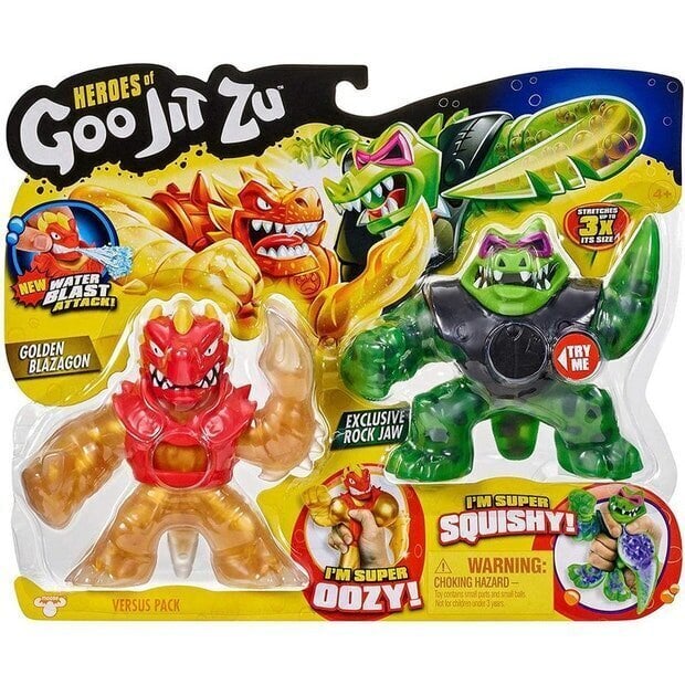 Figuriinisetti Goo Jit Zu Golden Blazagon & Rock Jaw hinta ja tiedot | Poikien lelut | hobbyhall.fi