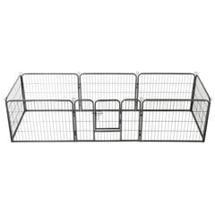 Pentuaitaus 8 paneelia teräs 60x80 cm musta hinta ja tiedot | Kuljetushäkit ja kuljetuslaatikot | hobbyhall.fi