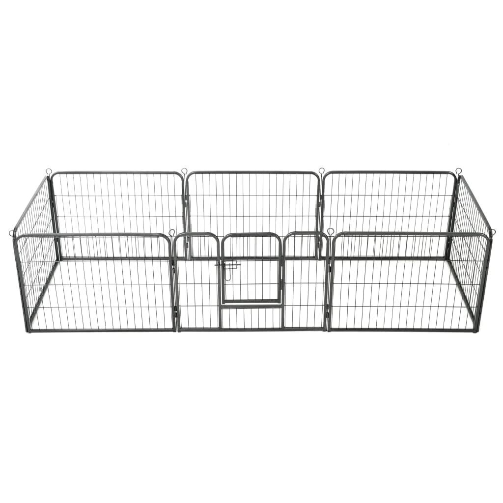 Pentuaitaus 8 paneelia teräs 60x80 cm musta hinta ja tiedot | Kuljetushäkit ja kuljetuslaatikot | hobbyhall.fi