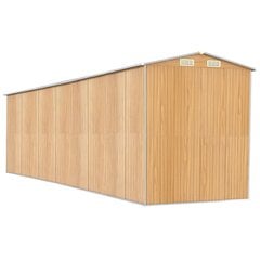 Puutarhavaja vaaleanruskea 192x772x223 cm galvanoitu teräs hinta ja tiedot | Piharakennukset | hobbyhall.fi