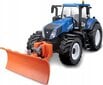 Radio-ohjattu traktori lumiauralla MAISTO TECH 1:16 New Holland, 82303. hinta ja tiedot | Poikien lelut | hobbyhall.fi