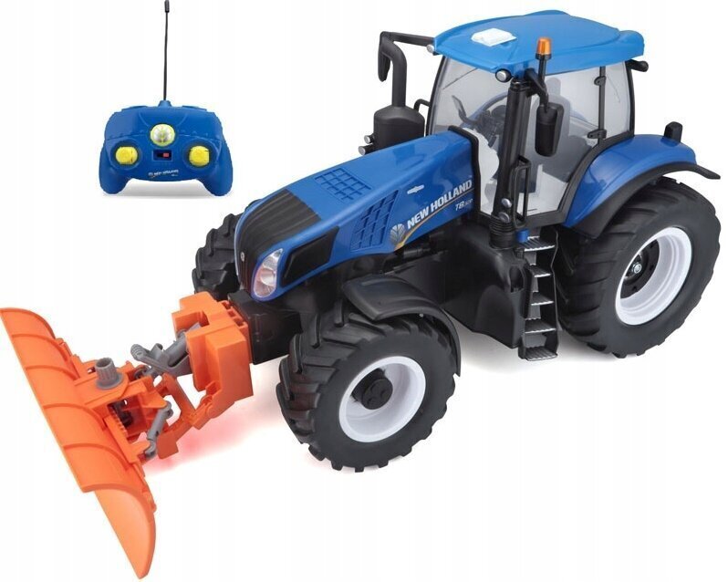 Radio-ohjattu traktori lumiauralla MAISTO TECH 1:16 New Holland, 82303. hinta ja tiedot | Poikien lelut | hobbyhall.fi