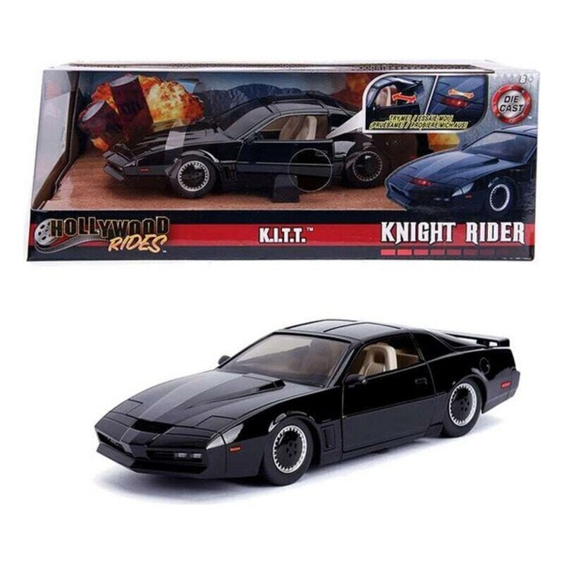 Auto Hollywood Rides Simba Kitt Knight Rider 1:24 musta hinta ja tiedot | Poikien lelut | hobbyhall.fi