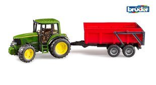 Bruder John Deere traktori + peräkärry hinta ja tiedot | Poikien lelut | hobbyhall.fi