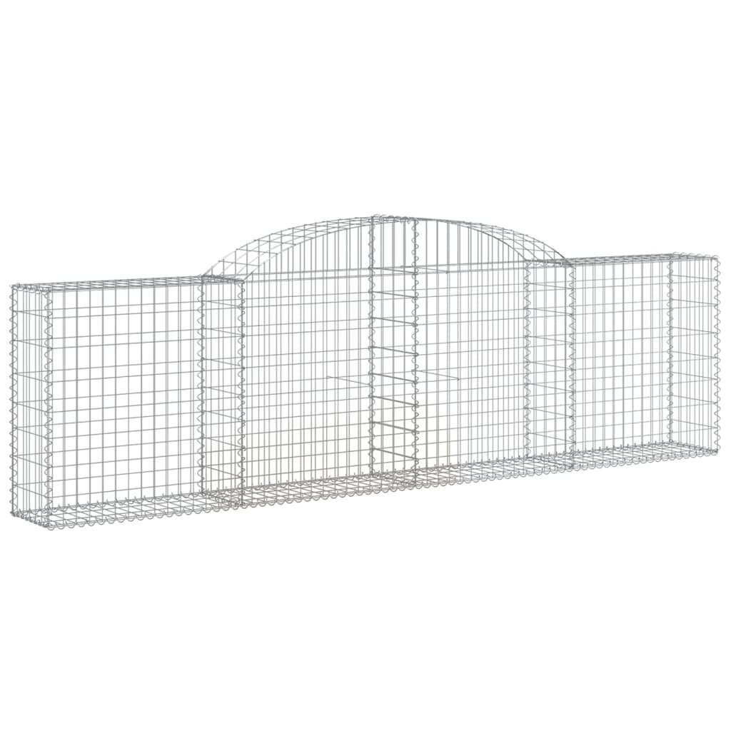 Kaarevat kivikorit 2 kpl 300x30x80/100 cm galvanoitu rauta hinta ja tiedot | Kukkatelineet ja kukkapöydät | hobbyhall.fi