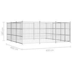 Koiran ulkohäkki 450x450x185 cm hinta ja tiedot | Kuljetushäkit ja kuljetuslaatikot | hobbyhall.fi