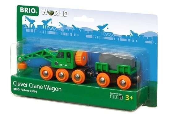 BRIO RAILWAY Clever Crane Wagon, 33698. hinta ja tiedot | Poikien lelut | hobbyhall.fi