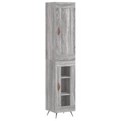 Kaappi harmaa Sonoma 34,5x34x180 cm tekninen puu hinta ja tiedot | Lipastot | hobbyhall.fi