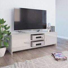 TV-taso korkeakiilto valkoinen 120x30x37,5 cm lastulevy hinta ja tiedot | TV-tasot | hobbyhall.fi