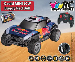 HAPPY PEOPLE RC X-Raid Red Bull Buggy -radio-ohjattava rantakirppu hinta ja tiedot | Poikien lelut | hobbyhall.fi