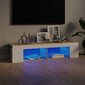 TV-taso LED-valoilla valkoinen ja Sonoma-tammi 135x39x30 cm hinta ja tiedot | TV-tasot | hobbyhall.fi