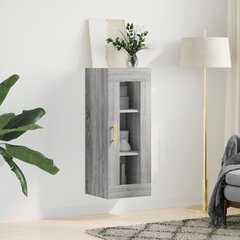 Seinäkiinnitettävä kaappi harmaa Sonoma 34,5x34x90 cm hinta ja tiedot | Olohuoneen kaapit ja lipastot | hobbyhall.fi