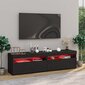 TV-tasot 2 kpl LED-valoilla musta 75x35x40 cm hinta ja tiedot | TV-tasot | hobbyhall.fi