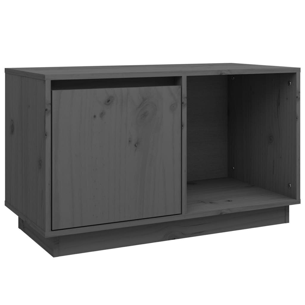 TV-taso harmaa 74x35x44 cm täysi mänty hinta ja tiedot | TV-tasot | hobbyhall.fi