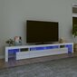 TV-taso LED-valoilla korkeakiilto valkoinen 260x36,5x40 cm hinta ja tiedot | TV-tasot | hobbyhall.fi