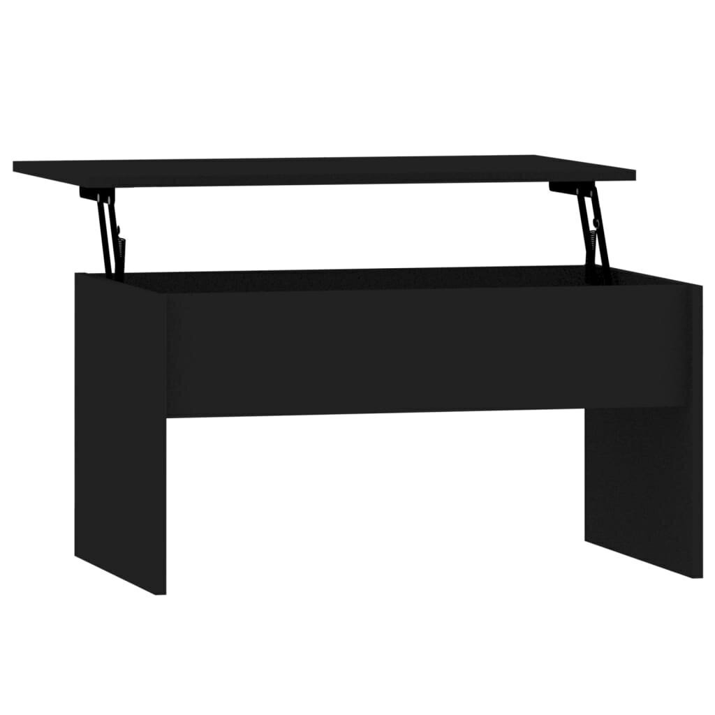 Sohvapöytä musta 80x50,5x41,5 cm tekninen puu hinta ja tiedot | Sohvapöydät | hobbyhall.fi