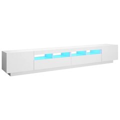 TV-taso LED-valoilla valkoinen 260x35x40 cm hinta ja tiedot | TV-tasot | hobbyhall.fi