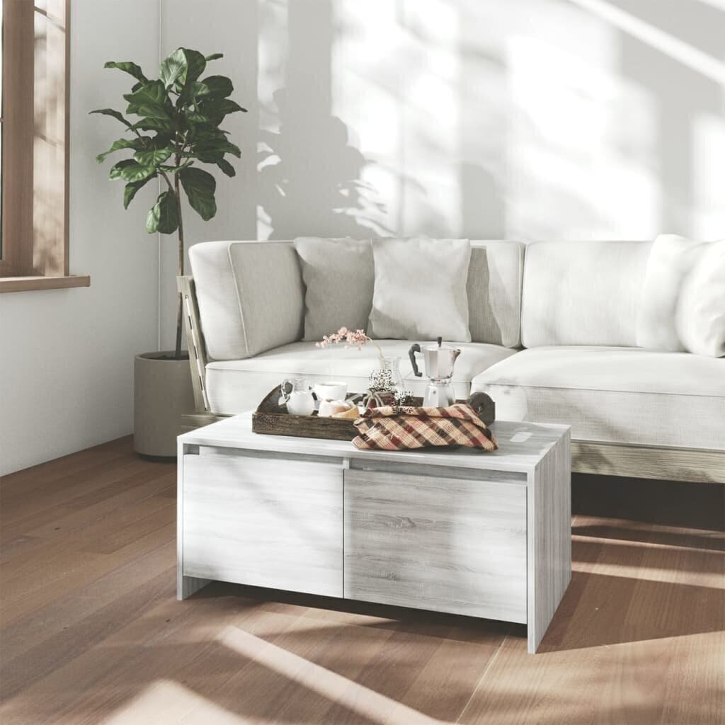 Sohvapöytä harmaa Sonoma 90x50x41,5 cm lastulevy hinta ja tiedot | Sohvapöydät | hobbyhall.fi