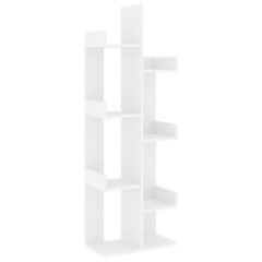 Kirjahylly valkoinen 48x25,5x140 cm lastulevy hinta ja tiedot | Hyllyt | hobbyhall.fi