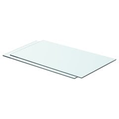 Hyllyt 2 kpl kirkas lasi 60x30 cm hinta ja tiedot | Hyllyt | hobbyhall.fi