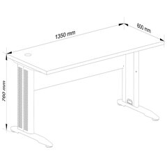 Tietokonepöytä BM-135, vaaleanruskea hinta ja tiedot | Tietokonepöydät ja työpöydät | hobbyhall.fi