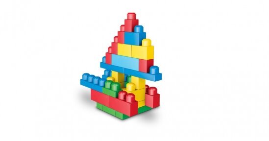 Rakennuspalikat, MegaBlocks Big building bag 60 osaa, sininen hinta ja tiedot | LEGOT ja rakennuslelut | hobbyhall.fi