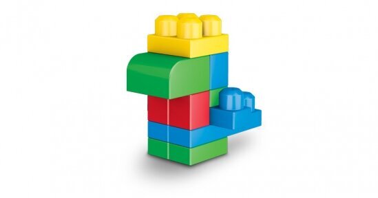 Rakennuspalikat, MegaBlocks Big building bag 60 osaa, sininen hinta ja tiedot | LEGOT ja rakennuslelut | hobbyhall.fi