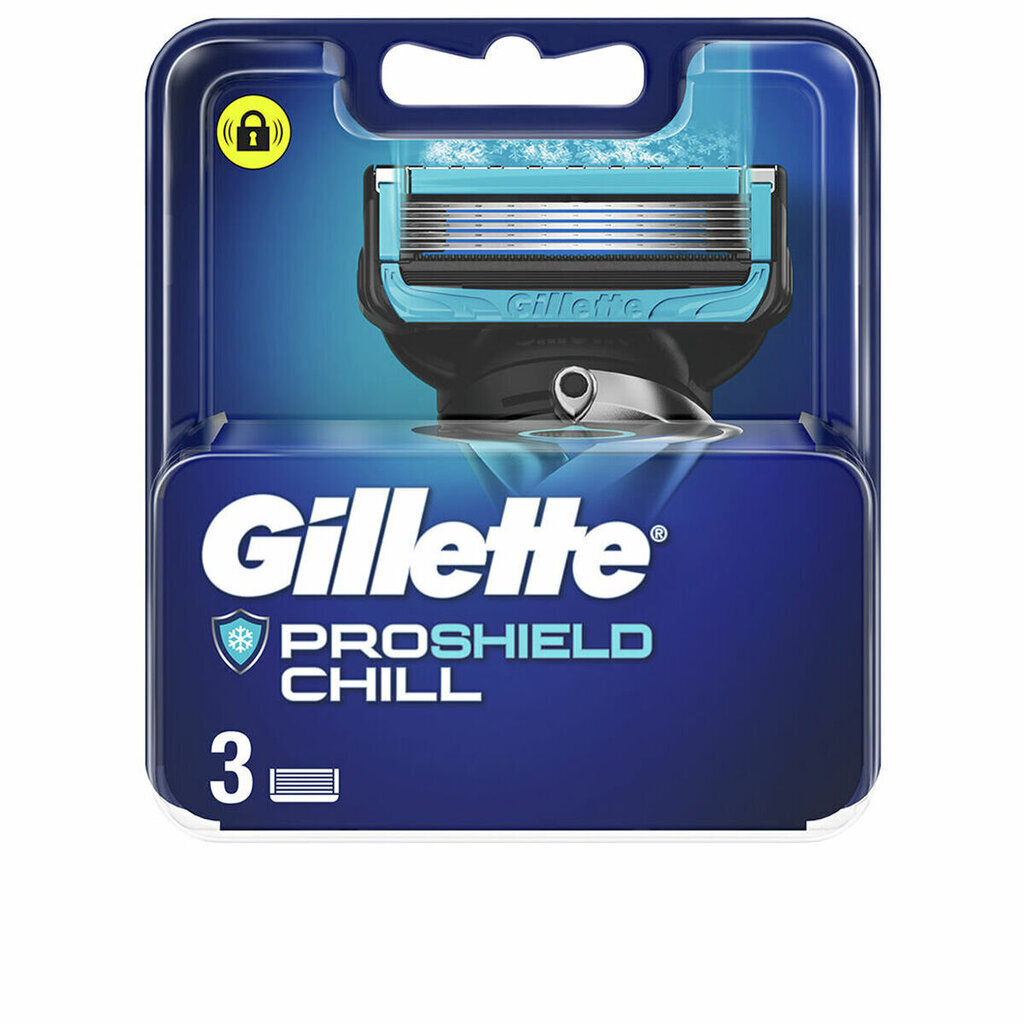 Partakoneen päät Gillette Fusion Proshield Chill, 3 kpl. hinta ja tiedot | Parranajo ja karvanpoisto | hobbyhall.fi