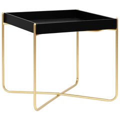 Sivupöytä musta ja kulta 38x38x38,5 cm MDF hinta ja tiedot | Sohvapöydät | hobbyhall.fi