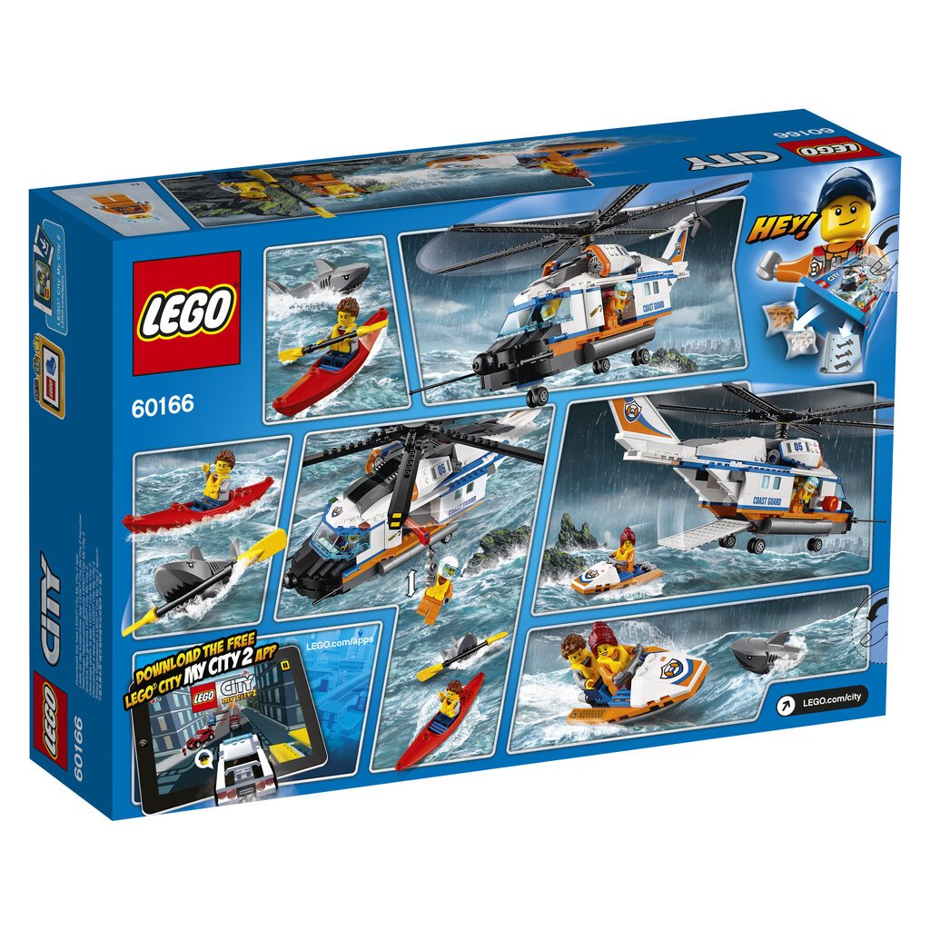 60166 LEGO® City Järeä pelastushelikopteri hinta ja tiedot | LEGOT ja rakennuslelut | hobbyhall.fi