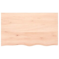 Seinähylly 100x60x(2-4) cm käsittelemätön täysi tammi hinta ja tiedot | Hyllyt | hobbyhall.fi