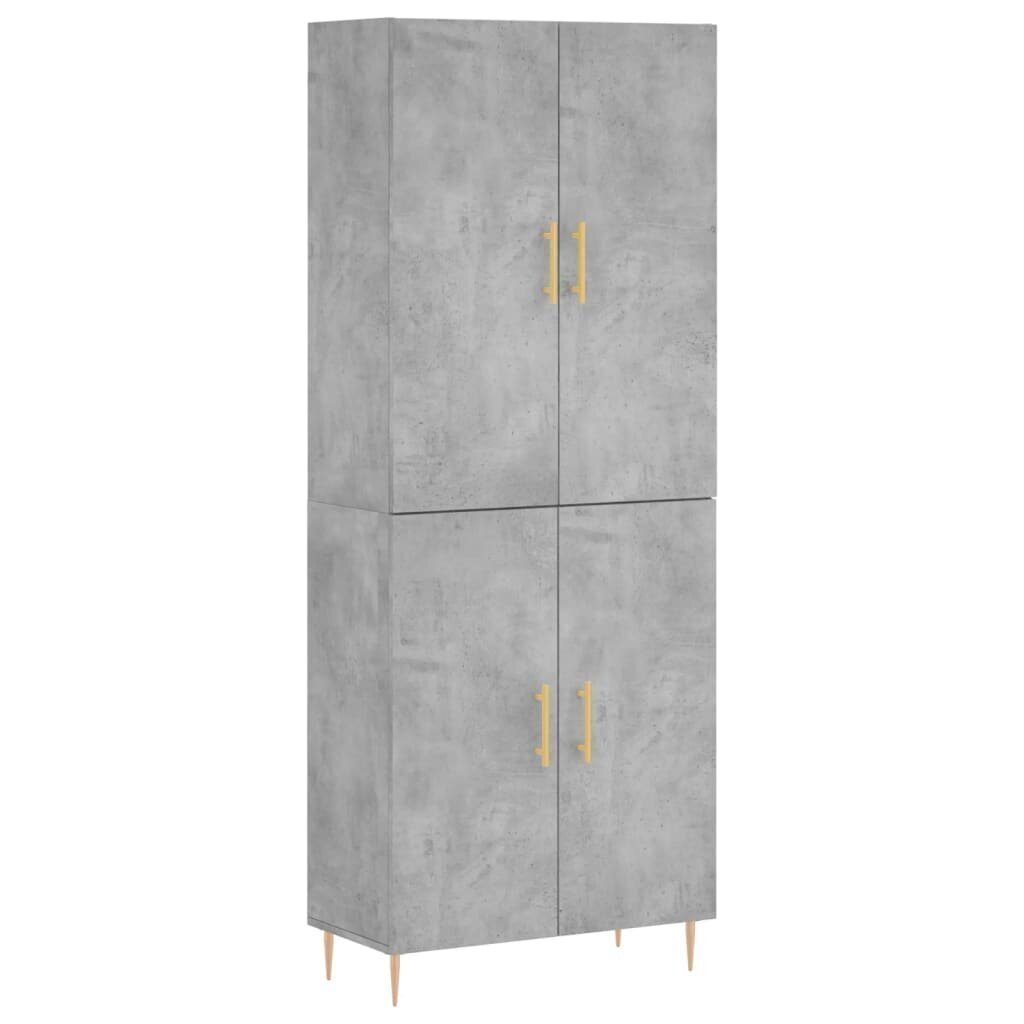 Kaappi betoninharmaa 69,5x34x180 cm tekninen puu hinta ja tiedot | Lipastot | hobbyhall.fi