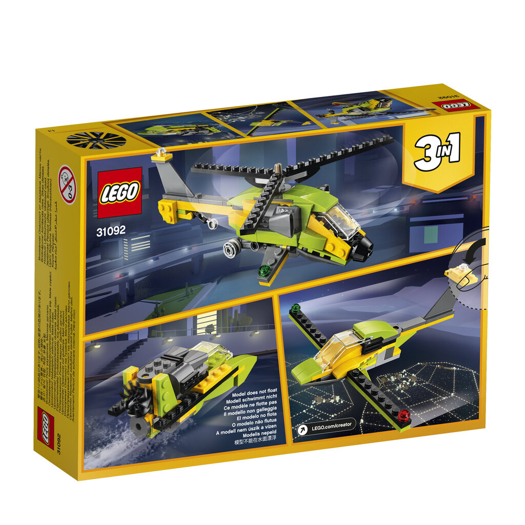 31092 LEGO® Creator seikkailuhelikopteri hinta ja tiedot | LEGOT ja rakennuslelut | hobbyhall.fi