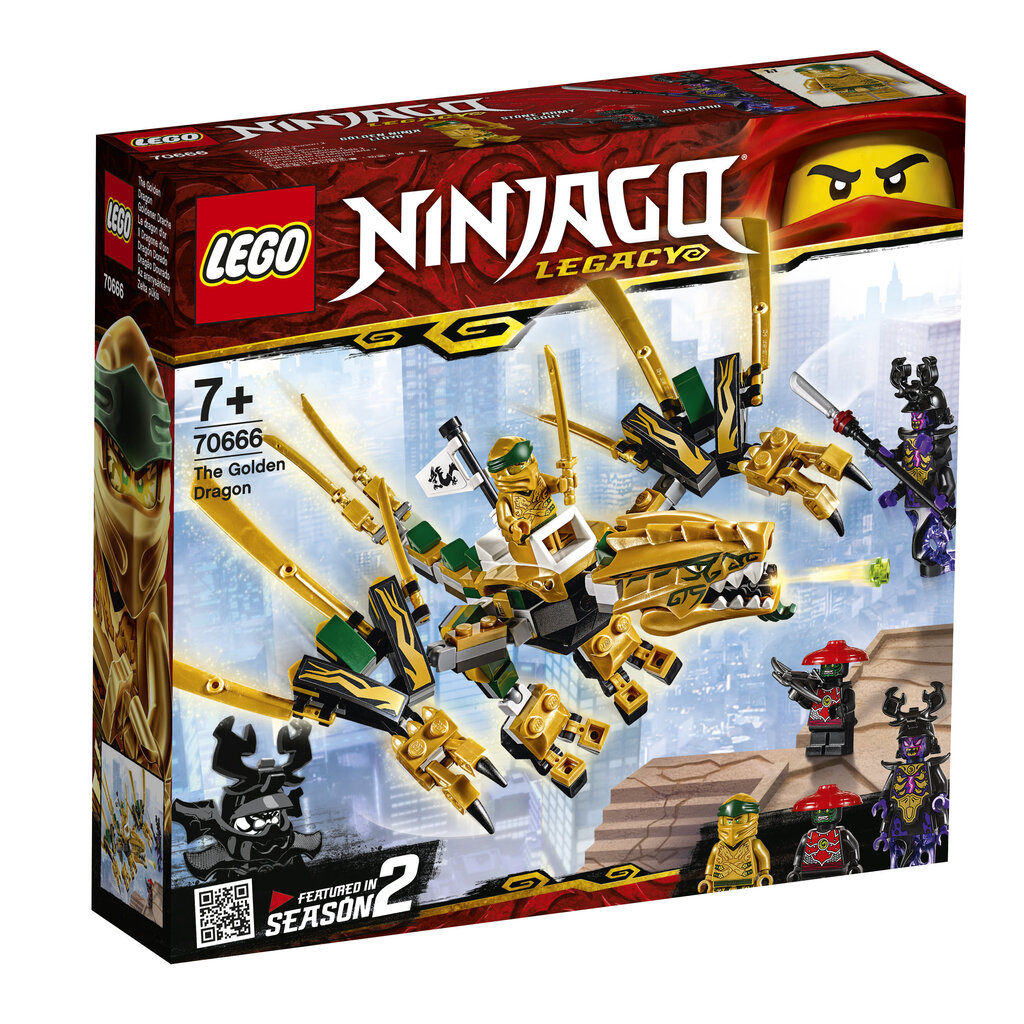 70666 LEGO® NINJAGO Kultainen lohikäärme hinta ja tiedot | LEGOT ja rakennuslelut | hobbyhall.fi