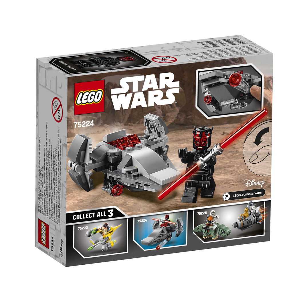 75224 LEGO® Star Wars Sith Soluttautuja pieni hävittäjä hinta ja tiedot | LEGOT ja rakennuslelut | hobbyhall.fi