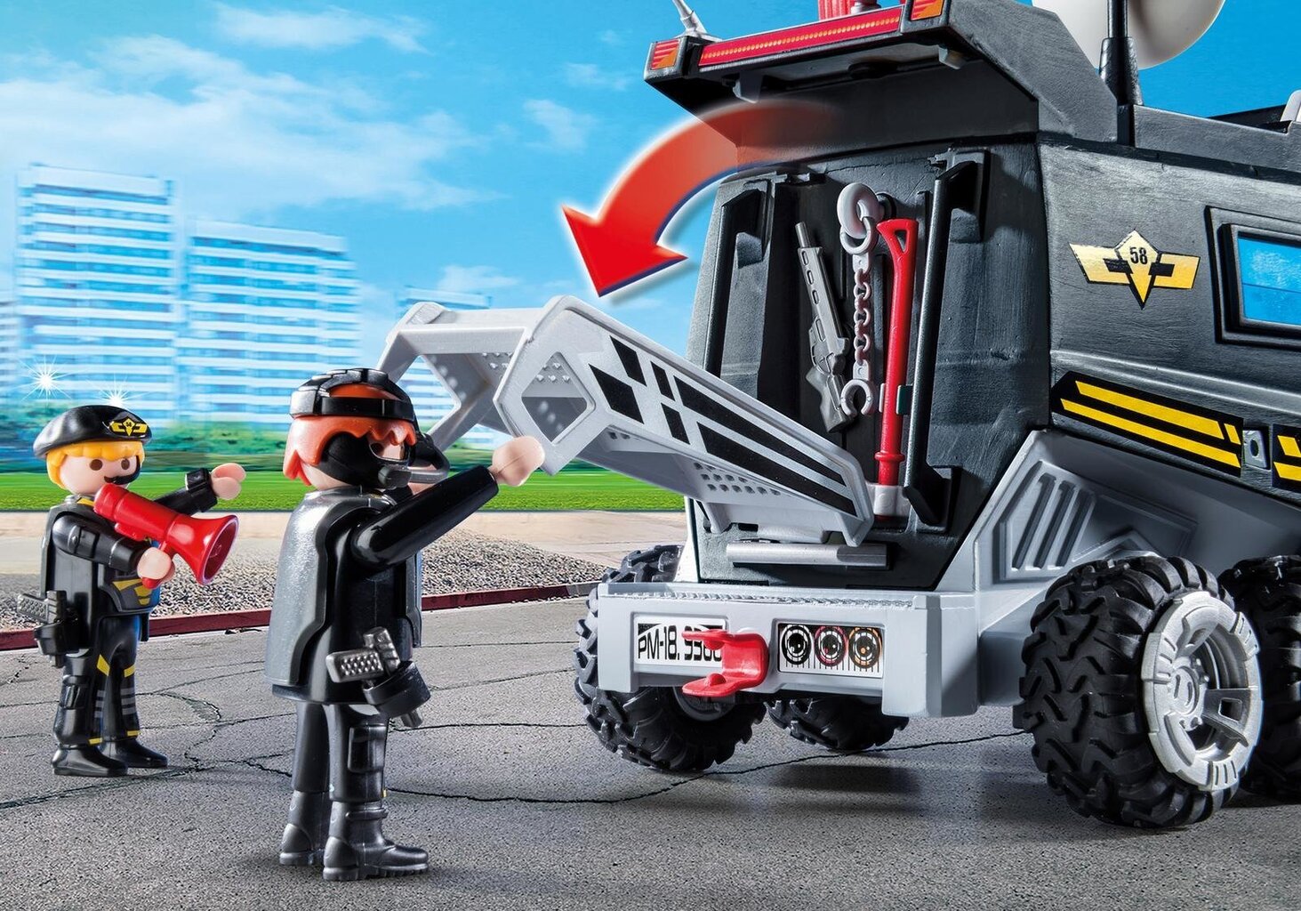 9360 PLAYMOBIL® City Action, pelastusajoneuvo äänillä ja valolla hinta ja tiedot | LEGOT ja rakennuslelut | hobbyhall.fi