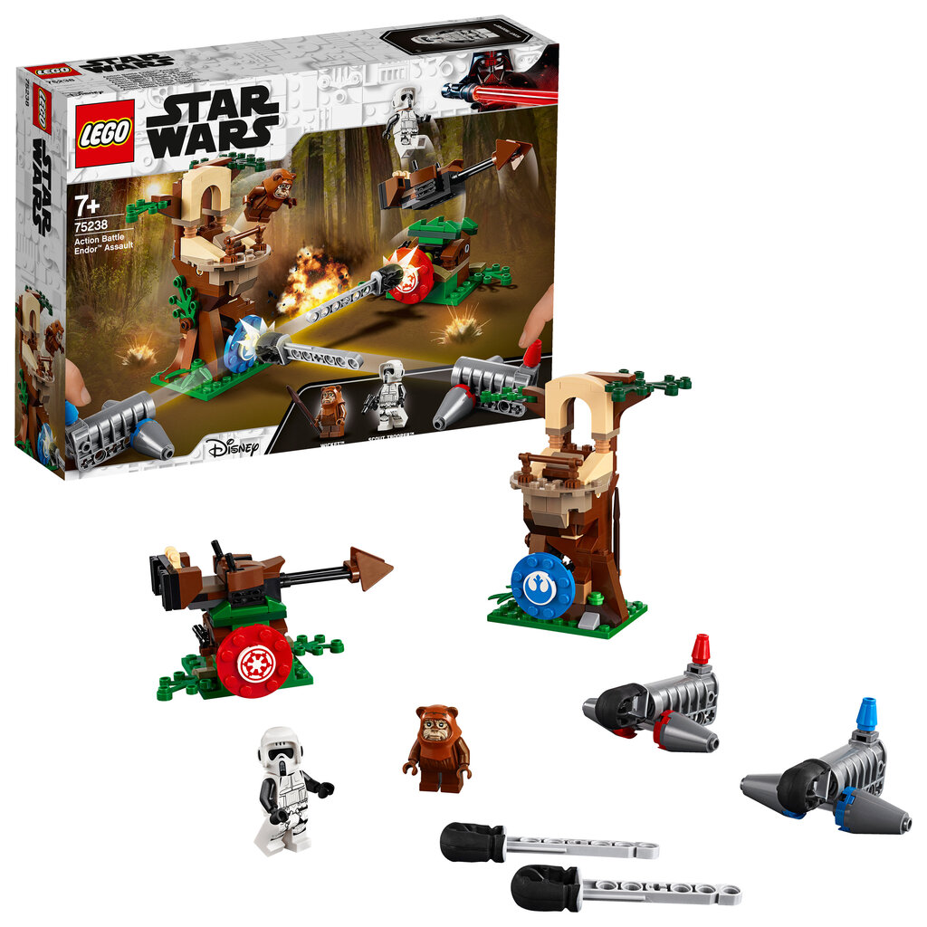 75238 LEGO® Star Wars Action Battle Endor Attack hinta ja tiedot | LEGOT ja rakennuslelut | hobbyhall.fi