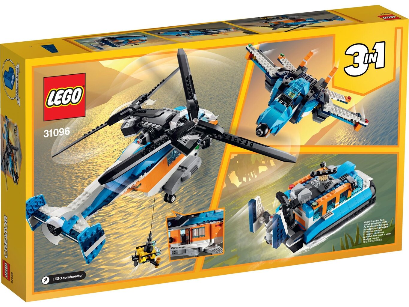 31096 LEGO® Creator Kaksitaso helikopteri hinta ja tiedot | LEGOT ja rakennuslelut | hobbyhall.fi