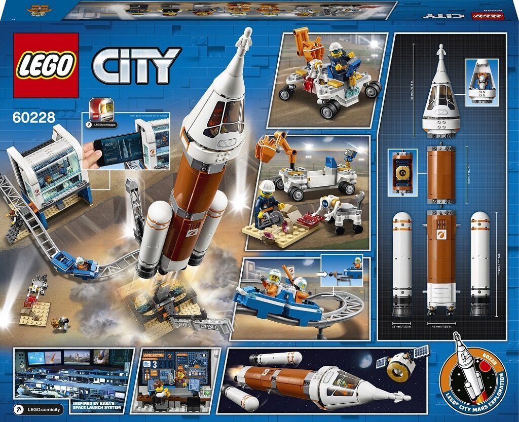 60228 LEGO® City Ulkoavaruuden raketti ja laukaisun valvomo hinta ja tiedot | LEGOT ja rakennuslelut | hobbyhall.fi