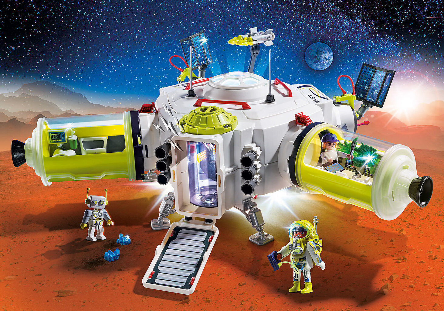 PLAYMOBIL® Space 9487, Marsin satelliittiasema hinta ja tiedot | LEGOT ja rakennuslelut | hobbyhall.fi