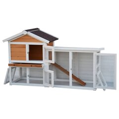 @Pet Kaninkoppi Queensland valkoinen ja ruskea 147x53x85 cm hinta ja tiedot | Kuljetushäkit ja kuljetuslaatikot | hobbyhall.fi